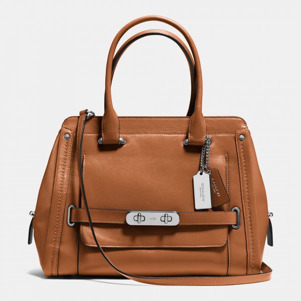 Fashion Classic Coach Swagger Frame Satchel In Calf Leather | Coach Outlet Canada